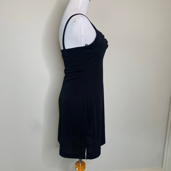 All That Jazz Black Slip Dress Draped Neck Small - Picture 4 of 9